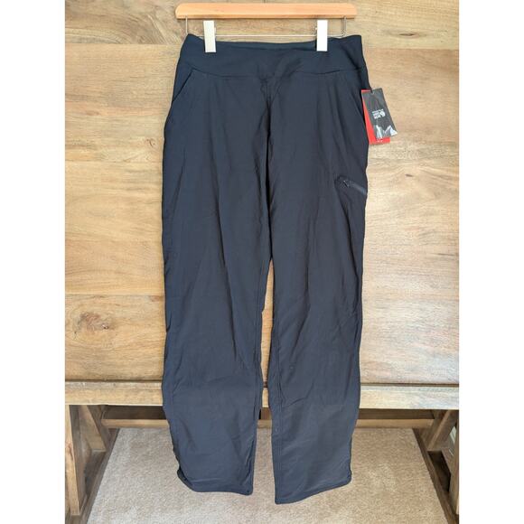 Mountain Hardwear Long Hiking Pants Womens Small Black Zip Pockets Outdoor NWT - Picture 1 of 3